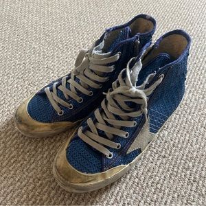 Golden Goose Women's Francy Sequin High Top Sneakers size 38